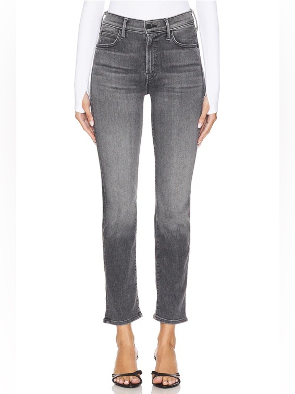 MOTHER The Rascal Flood Jeans Magic 8 Ball Stretch Denim Straight Leg Size 27